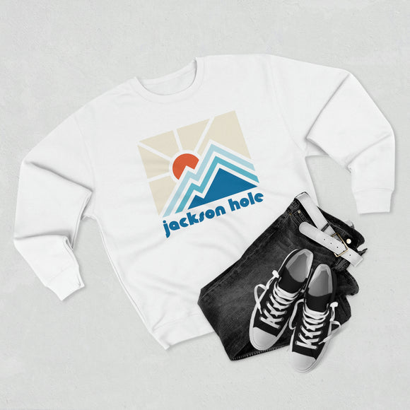 Premium Jackson Hole, Wyoming Crewneck Sweatshirt - Retro Unisex Sweatshirt