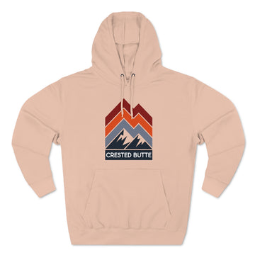 Buy pale-pink Premium Crested Butte, Colorado Hoodie - Retro Unisex Sweatshirt - Retro Stripe
