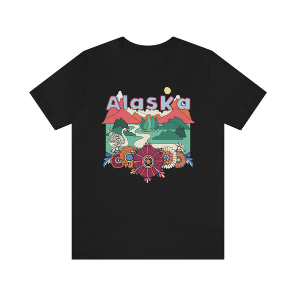 Alaska Shirt, Alaska Retro T-Shirt, Hippie Style Alaska tee, Alaska Mountain Shirt