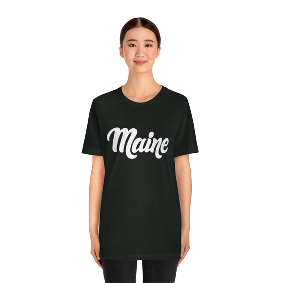 Maine T-Shirt - Hand Lettered Unisex Maine Shirt