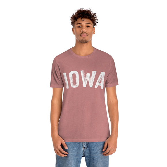 Iowa T-Shirt - Paint Text Unisex Iowa Shirt