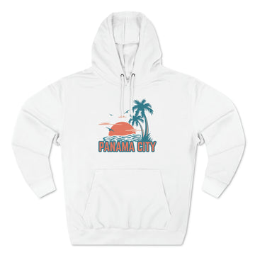 Buy white Premium Panama City, Florida Hoodie - Palm Tree Unisex Sweatshirt