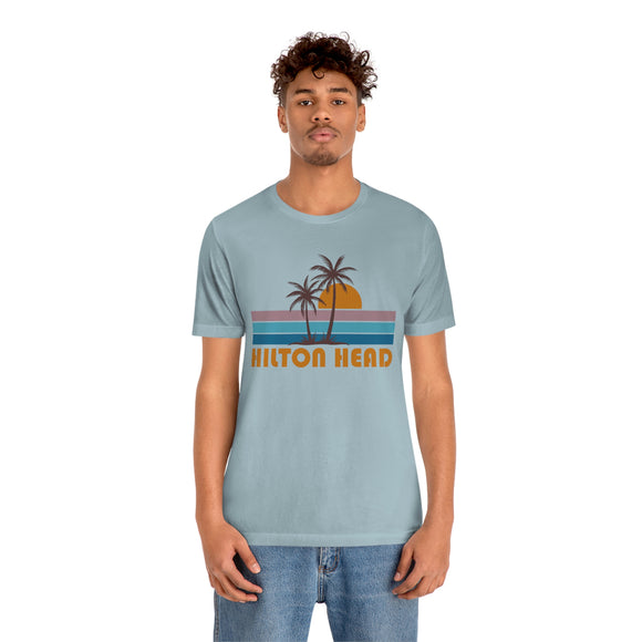 Hilton Head, South Carolina T-Shirt - Retro Palm Tree Unisex Hilton Head Shirt