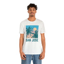 San Jose, California T-Shirt - Retro Palm Tree & Beach Unisex San Jose Shirt-4