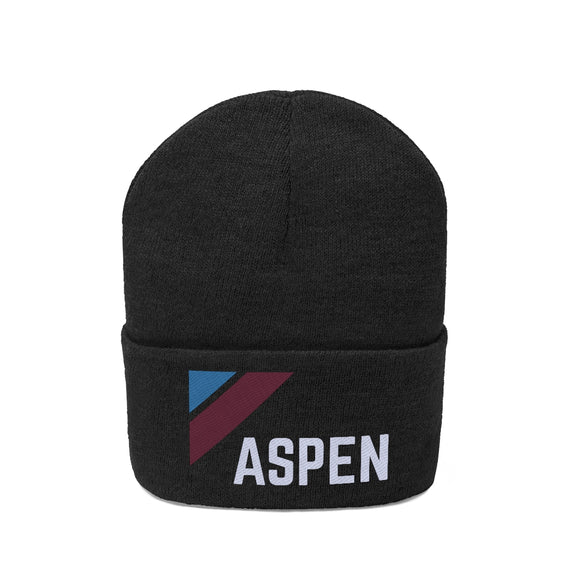 Aspen, Colorado Beanie - Adult Embroidered Retro Aspen Knit Hat