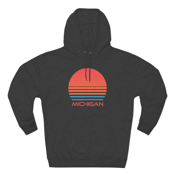 Premium Michigan Hoodie - Retro 80s Unisex Sweatshirt