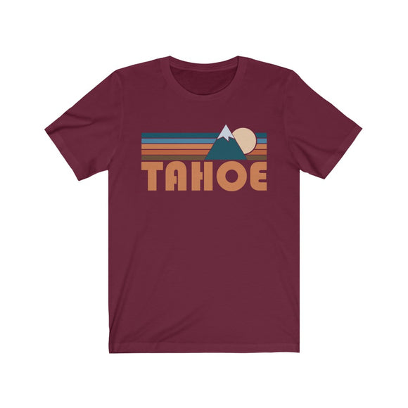 Tahoe, California T-Shirt - Retro Mountain Adult Unisex Tahoe T Shirt