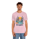 Oregon T-Shirt - Mountain Illustration Unisex Oregon Shirt-51