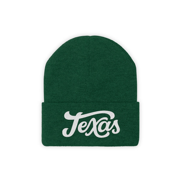 Texas Beanie - Adult Hand Lettered Embroidered Texas Knit Hat
