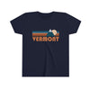Vermont Youth T-Shirt - Retro Mountain Vermont Kid's TShirt