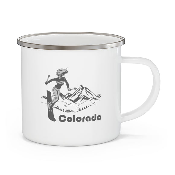 Colorado Camp Mug - Retro Enamel Camping Colorado Mug