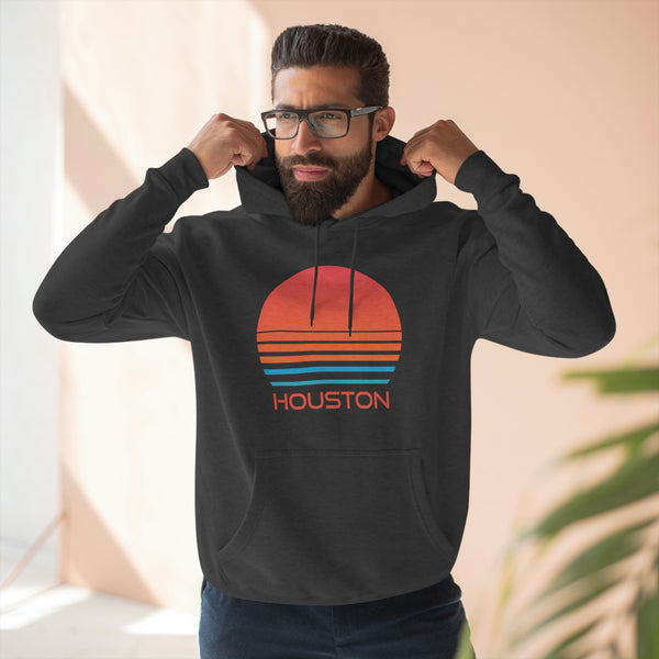 Premium Houston, Texas Hoodie - Retro 80s Unisex Sweatshirt