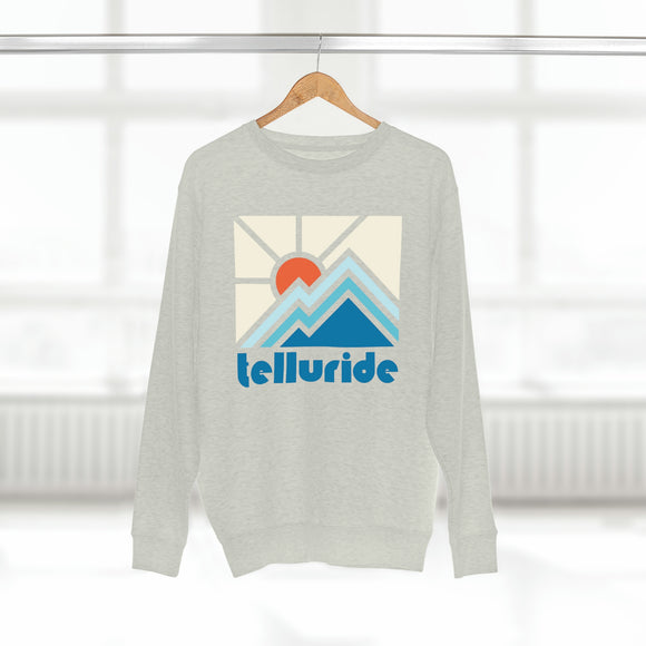 Premium Telluride, Colorado Crewneck Sweatshirt - Retro Unisex Sweatshirt
