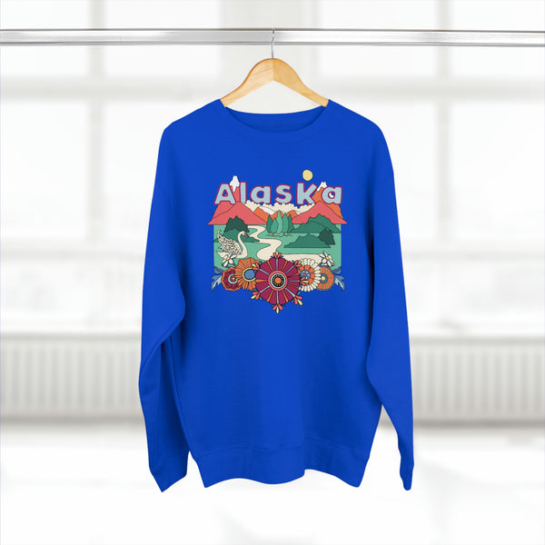 Premium Alaska Crewneck Sweatshirt - Retro Unisex Sweatshirt