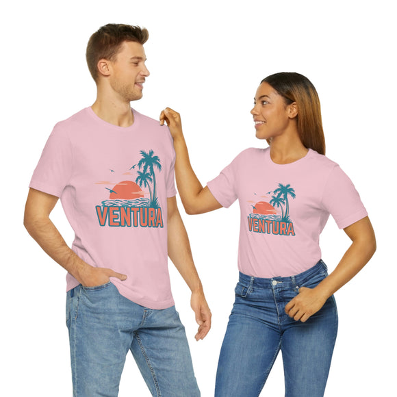 Ventura, California T-Shirt - Retro Palm Tree & Beach Unisex Ventura Shirt
