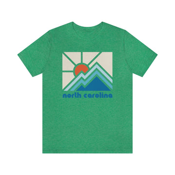 Buy heather-kelly North Carolina Shirt, North Carolina Retro T-Shirt, Colorful North Carolina tee, North Carolina Mountain Shirt