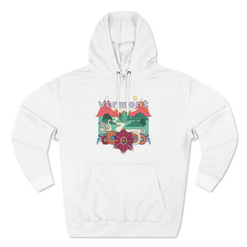 Buy white Premium Vermont Hoodie - Boho Unisex Sweatshirt