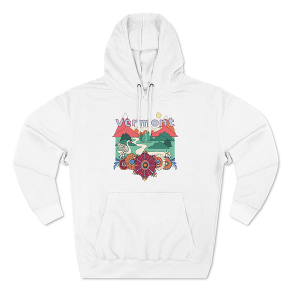 Premium Vermont Hoodie - Boho Unisex Sweatshirt