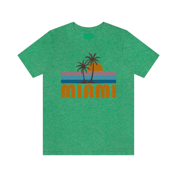 Miami, Florida T-Shirt - Retro Palm Tree Unisex Miami Shirt