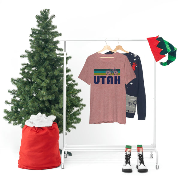 Utah T-Shirt - Retro Mountain Bike Adult Unisex Utah T Shirt