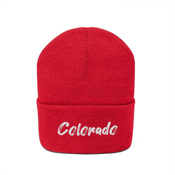 Colorado Beanie - Adult Embroidered Colorado Knit Hat