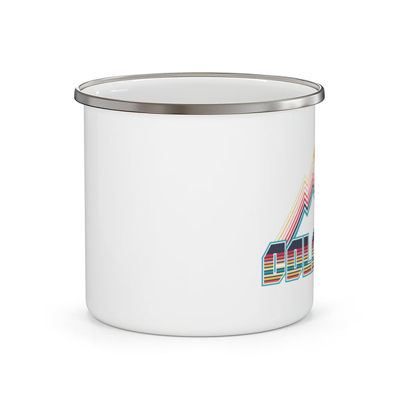 Colorado Camp Mug - Retro Mountain Enamel Campfire Colorado Mug