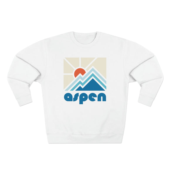 Premium Aspen, Colorado Crewneck Sweatshirt - Retro Unisex Sweatshirt
