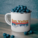Sun Valley, Idaho Camp Mug - Mountain Sunset Enamel Campfire Sun Valley Mug-1