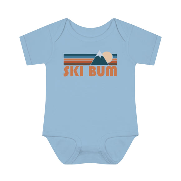 Ski Bum Baby Bodysuit - Retro Mountain Ski Bum Baby Bodysuit