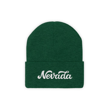Nevada Beanie - Adult Hand Lettered Embroidered Nevada Knit Hat