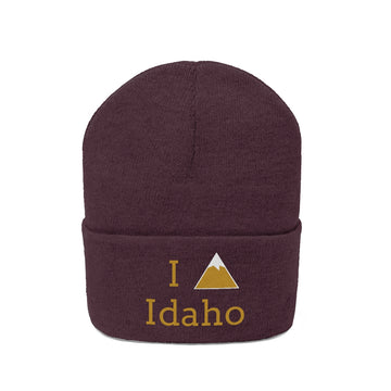 Idaho Knit Beanie - Adult Embroidered I Heart / Love Idaho Knit Hat - 0