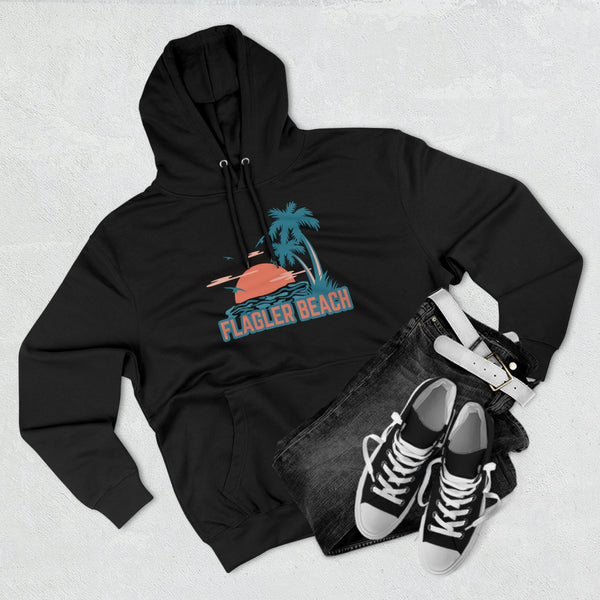 Premium Flagler Beach, Florida Hoodie - Palm Tree Unisex Sweatshirt