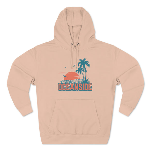 Premium Oceanside, California Hoodie - Palm Tree Unisex Sweatshirt