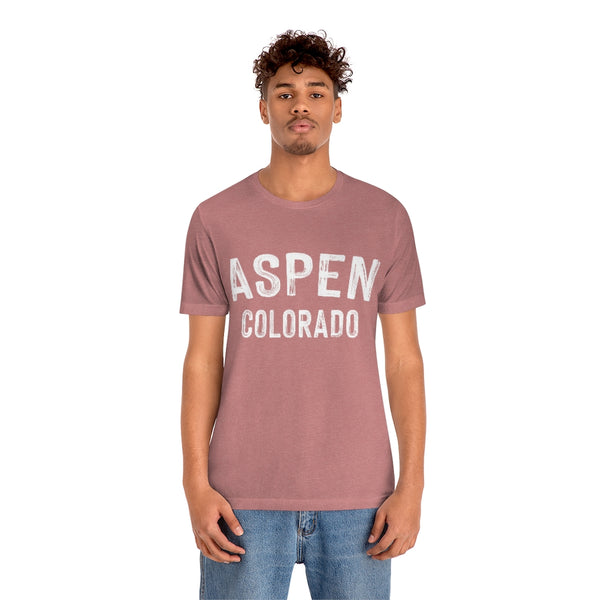 Aspen, Colorado Shirt - Paint Text Unisex Aspen T-Shirt