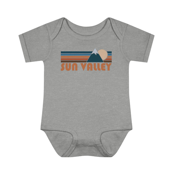 Sun Valley Baby Bodysuit - Retro Mountain Sun Valley, Idaho Baby Bodysuit