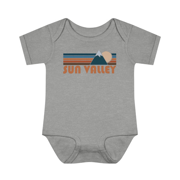 Sun Valley Baby Bodysuit - Retro Mountain Sun Valley, Idaho Baby Bodysuit