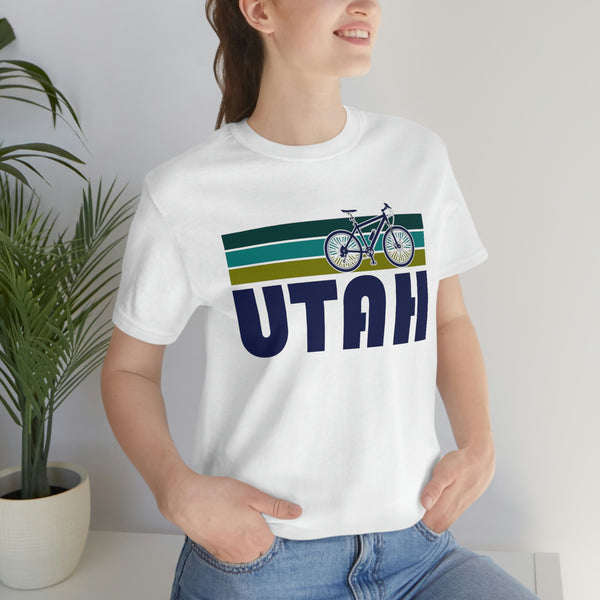 Utah T-Shirt - Retro Mountain Bike Adult Unisex Utah T Shirt