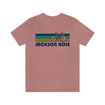 Jackson Hole T-Shirt - Retro Mountain Bike Adult Unisex Jackson Hole, Wyoming T Shirt