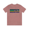 Jackson Hole T-Shirt - Retro Mountain Bike Adult Unisex Jackson Hole, Wyoming T Shirt
