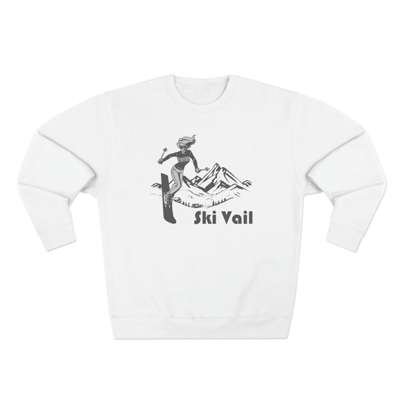 Premium Vail, Colorado Crewneck Sweatshirt - Retro Unisex Sweatshirt