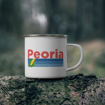 Peoria, Illinois Camp Mug - Retro Corn Peoria Mug