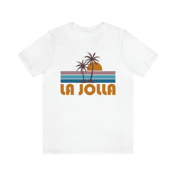 La Jolla, California T-Shirt - Retro Palm Tree Unisex La Jolla Shirt