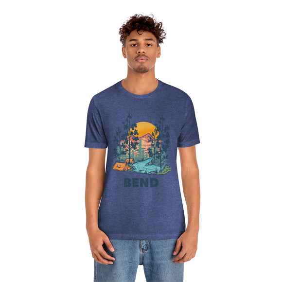 Bend, Oregon T-Shirt - Mountain Illustration Bend Washington Shirt