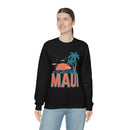 Maui, Hawaii Sweatshirt - Unisex Retro Palm Tree Crewneck Maui Sweatshirt-24