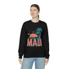 Maui, Hawaii Sweatshirt - Unisex Retro Palm Tree Crewneck Maui Sweatshirt