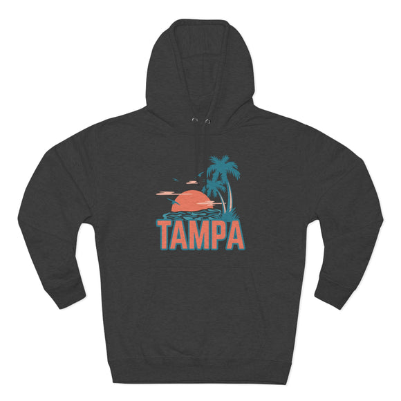 Premium Tampa, Florida Hoodie - Palm Tree Unisex Sweatshirt