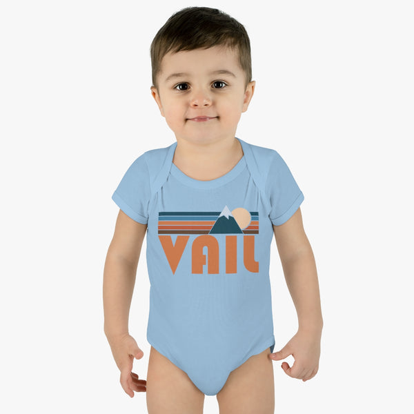 Vail Baby Bodysuit - Retro Mountain Vail, Colorado Baby Bodysuit