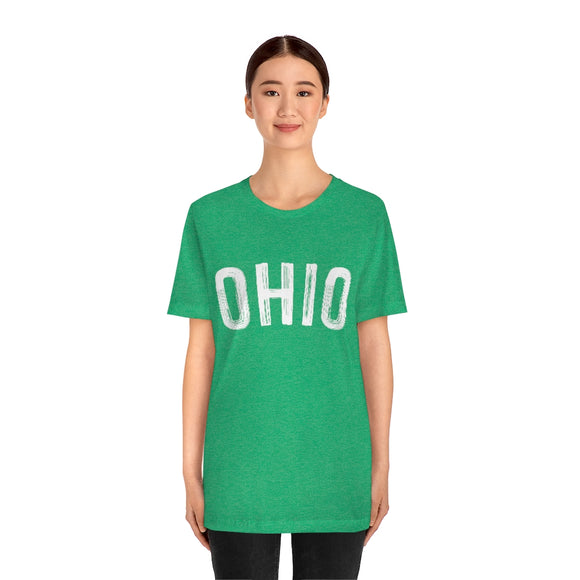 Ohio T-Shirt - Paint Text Unisex Ohio Shirt