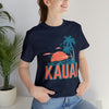 Kauai, Hawaii T-Shirt - Retro Palm Tree & Beach Unisex Kauai Shirt