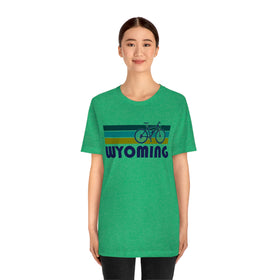 Wyoming T-Shirt - Retro Mountain Bike Adult Unisex Wyoming T Shirt
